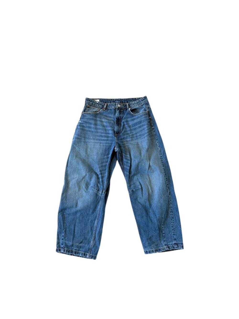 Zara Barrel Jeans Medium Wash Size 12